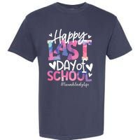 Happy Last Day Of School Tie Dye Lunch Lady Life Summer Gift Garment-Dyed Heavyweight T-Shirt