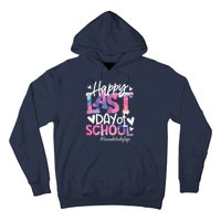 Happy Last Day Of School Tie Dye Lunch Lady Life Summer Gift Hoodie