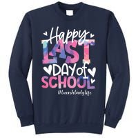 Happy Last Day Of School Tie Dye Lunch Lady Life Summer Gift Sweatshirt