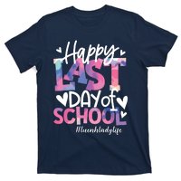 Happy Last Day Of School Tie Dye Lunch Lady Life Summer Gift T-Shirt