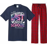 Happy Last Day Of School Tie Dye Lunch Lady Life Summer Gift Pajama Set