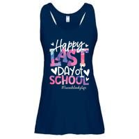 Happy Last Day Of School Tie Dye Lunch Lady Life Summer Gift Ladies Essential Flowy Tank