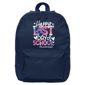 Happy Last Day Of School Tie Dye Lunch Lady Life Summer Gift 16 in Basic Backpack