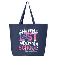 Happy Last Day Of School Tie Dye Lunch Lady Life Summer Gift 25L Jumbo Tote