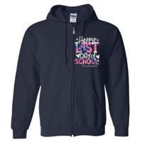 Happy Last Day Of School Tie Dye Lunch Lady Life Summer Gift Full Zip Hoodie