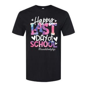 Happy Last Day Of School Tie Dye Lunch Lady Life Summer Gift Softstyle CVC T-Shirt