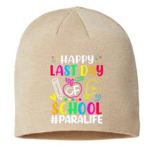 Happy Last Day Of School Para Life Teacher Lover Summer Sustainable Beanie