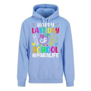 Happy Last Day Of School Para Life Teacher Lover Summer Unisex Surf Hoodie