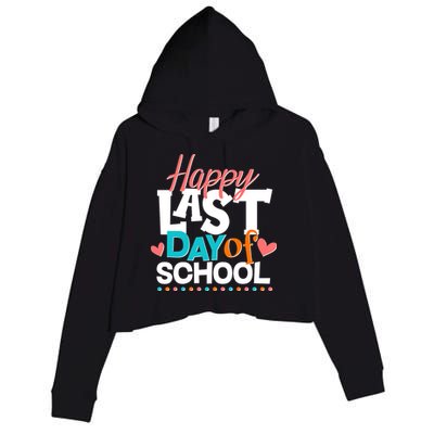 Happy Last Day Of School Crop Fleece Hoodie