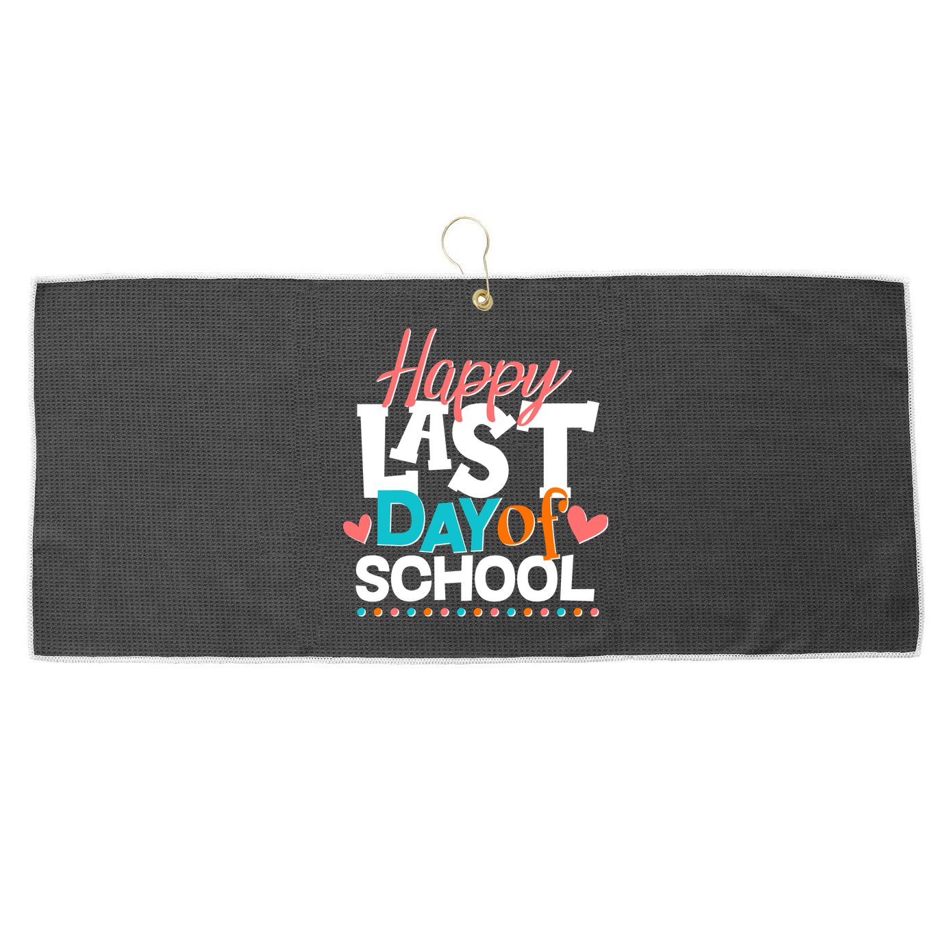 Happy Last Day Of School Large Microfiber Waffle Golf Towel