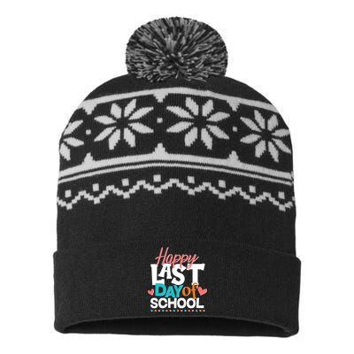 Happy Last Day Of School USA-Made Snowflake Beanie