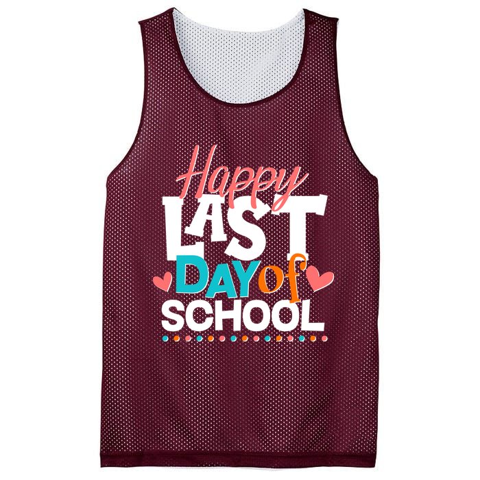 Happy Last Day Of School Mesh Reversible Basketball Jersey Tank