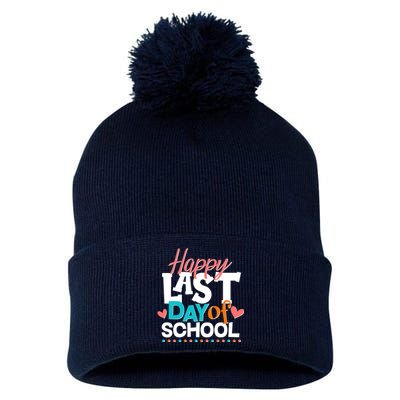 Happy Last Day Of School Pom Pom 12in Knit Beanie