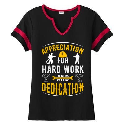 Happy Labour Day 2024 Appreciation For Hard Work And Dedication Ladies Halftime Notch Neck Tee