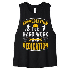 Happy Labour Day 2024 Appreciation For Hard Work And Dedication Women's Racerback Cropped Tank