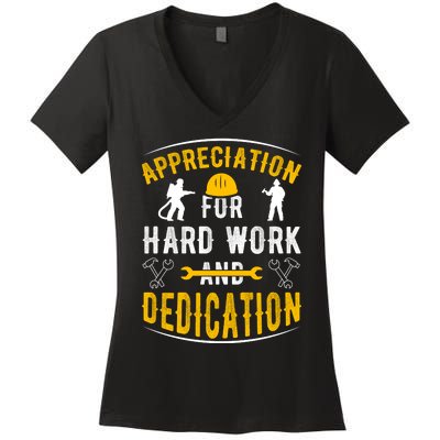 Happy Labour Day 2024 Appreciation For Hard Work And Dedication Women's V-Neck T-Shirt