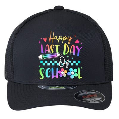 Happy Last Day Of School Teacher Flexfit Unipanel Trucker Cap