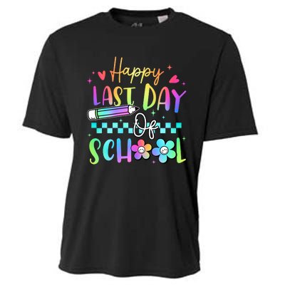 Happy Last Day Of School Teacher Cooling Performance Crew T-Shirt