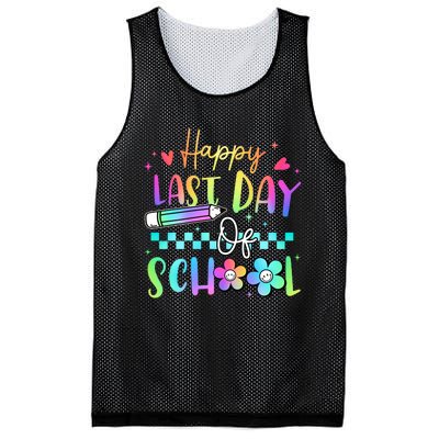 Happy Last Day Of School Teacher Mesh Reversible Basketball Jersey Tank