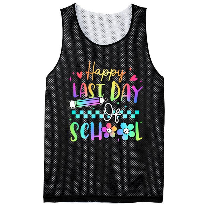 Happy Last Day Of School Teacher Mesh Reversible Basketball Jersey Tank