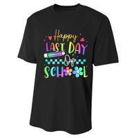 Happy Last Day Of School Teacher Performance Sprint T-Shirt