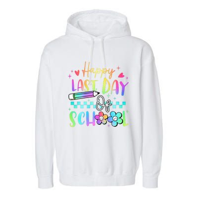 Happy Last Day Of School Teacher Garment-Dyed Fleece Hoodie