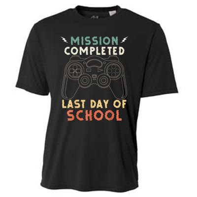 Happy Last Day Of School Gamer End Of The School Year Gaming Cooling Performance Crew T-Shirt