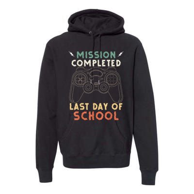 Happy Last Day Of School Gamer End Of The School Year Gaming Premium Hoodie