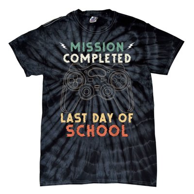 Happy Last Day Of School Gamer End Of The School Year Gaming Tie-Dye T-Shirt