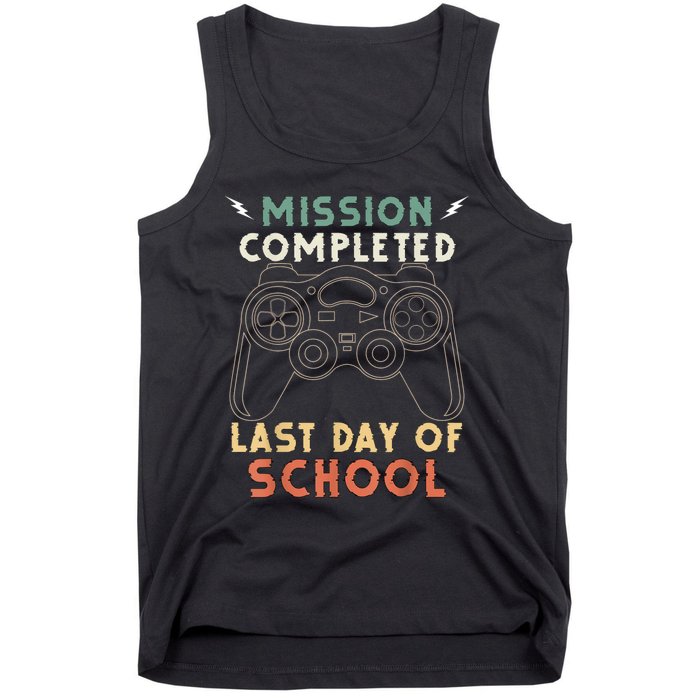 Happy Last Day Of School Gamer End Of The School Year Gaming Tank Top