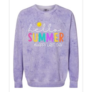 Happy Last Day Of School Teacher Student Colorblast Crewneck Sweatshirt