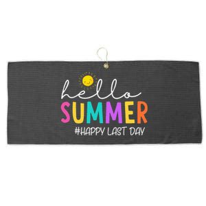 Happy Last Day Of School Teacher Student Large Microfiber Waffle Golf Towel