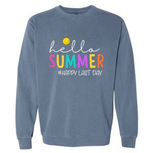 Happy Last Day Of School Teacher Student Garment-Dyed Sweatshirt