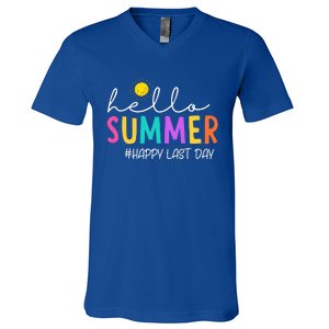 Happy Last Day Of School Teacher Student V-Neck T-Shirt