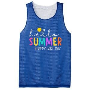 Happy Last Day Of School Teacher Student Mesh Reversible Basketball Jersey Tank