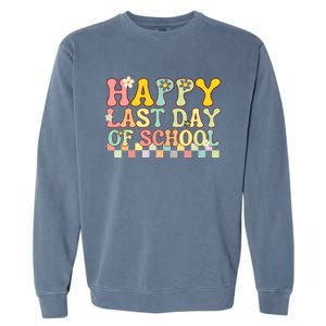 Happy Last Day Of School Teacher Grad Hello Summer Gift Garment-Dyed Sweatshirt