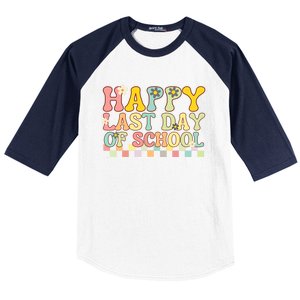 Happy Last Day Of School Teacher Grad Hello Summer Gift Baseball Sleeve Shirt