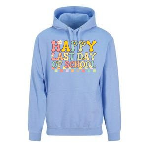 Happy Last Day Of School Teacher Grad Hello Summer Gift Unisex Surf Hoodie