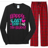 Happy Last Day of Fifth 5th Grade Teacher Student Graduation Long Sleeve Pajama Set