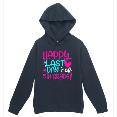 Happy Last Day of Fifth 5th Grade Teacher Student Graduation Urban Pullover Hoodie