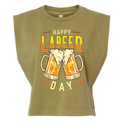 Happy Labeer Day Funny Labor Day Garment-Dyed Women's Muscle Tee