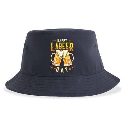 Happy Labeer Day Funny Labor Day Sustainable Bucket Hat