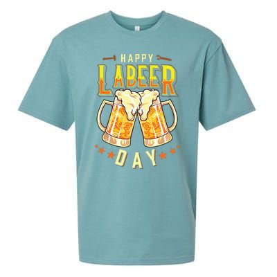 Happy Labeer Day Funny Labor Day Sueded Cloud Jersey T-Shirt