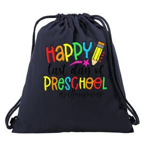 Happy Last Day Of School Preschool Teacher Hello Summer Drawstring Bag