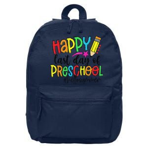 Happy Last Day Of School Preschool Teacher Hello Summer 16 in Basic Backpack