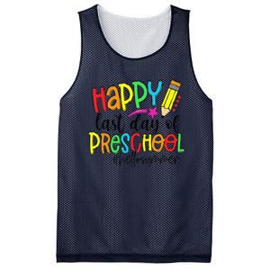 Happy Last Day Of School Preschool Teacher Hello Summer Mesh Reversible Basketball Jersey Tank