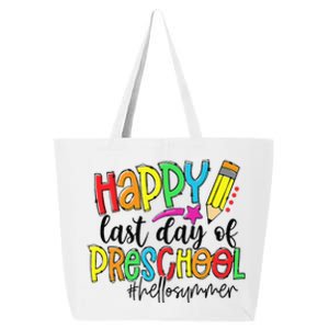 Happy Last Day Of School Preschool Teacher Hello Summer 25L Jumbo Tote