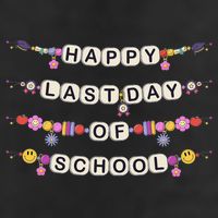Happy Last Day Of School Teacher Student Bracelets Graduate 7 Panel Mesh Trucker Snapback Hat