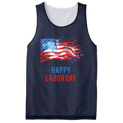 Happy Labor Day Fireworks And American Flag Labor Patriotic Mesh Reversible Basketball Jersey Tank