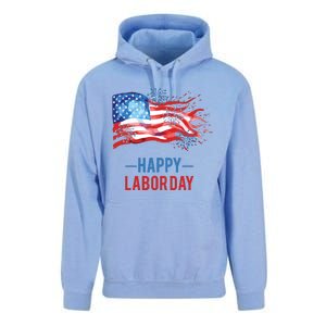 Happy Labor Day Fireworks And American Flag Labor Patriotic Unisex Surf Hoodie